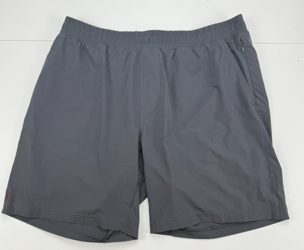 Rhone Mako Lined Training Shorts Mens XL Gray 7" Inseam Gym Running Workout